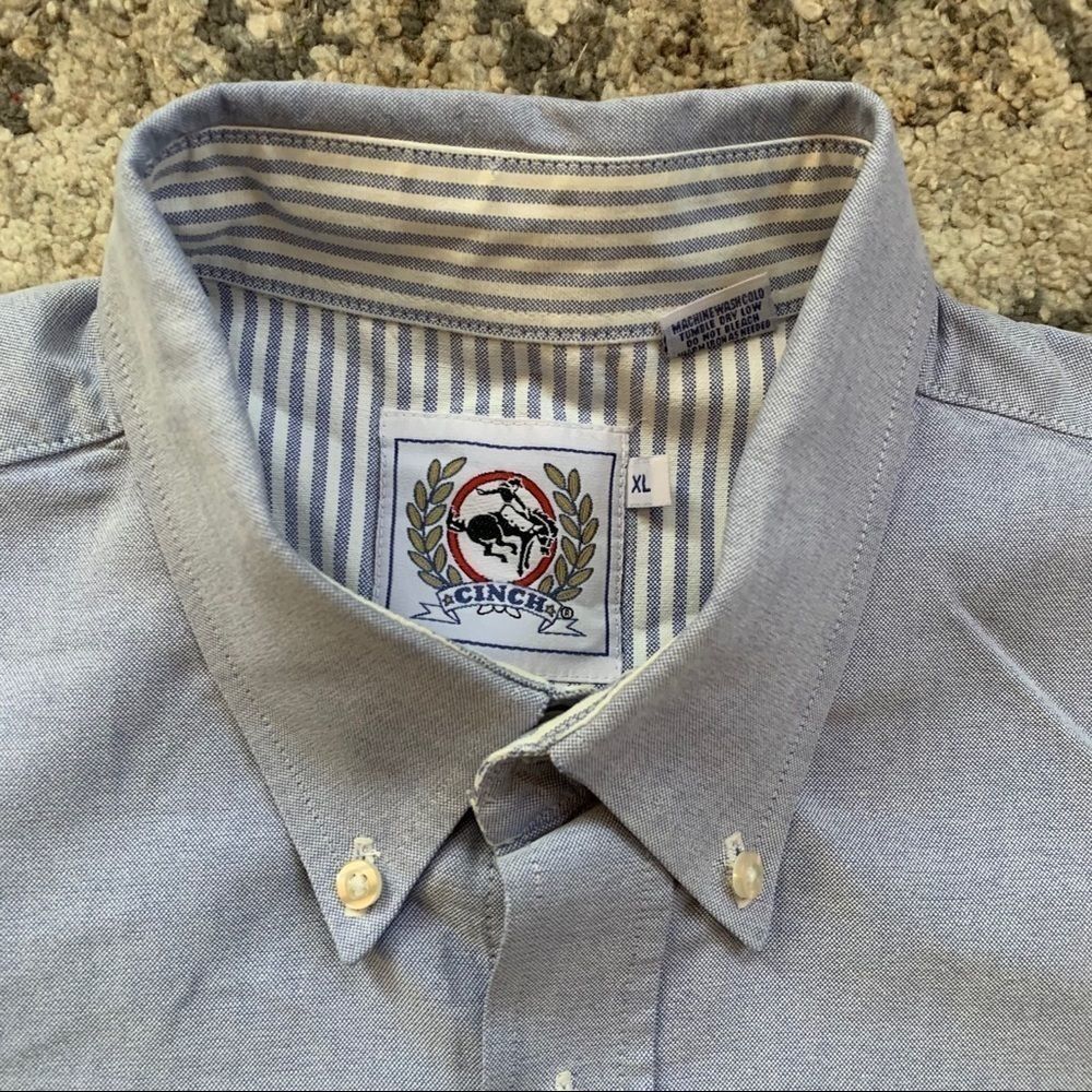 Cinch Light Blue Button Up XL - Picture 3 of 8